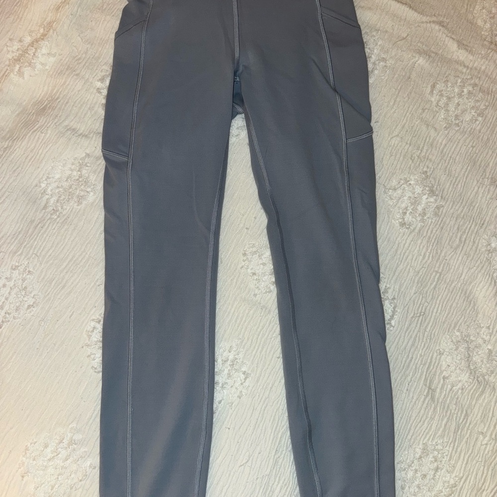 Lululemon light blue/gray leggings with pockets